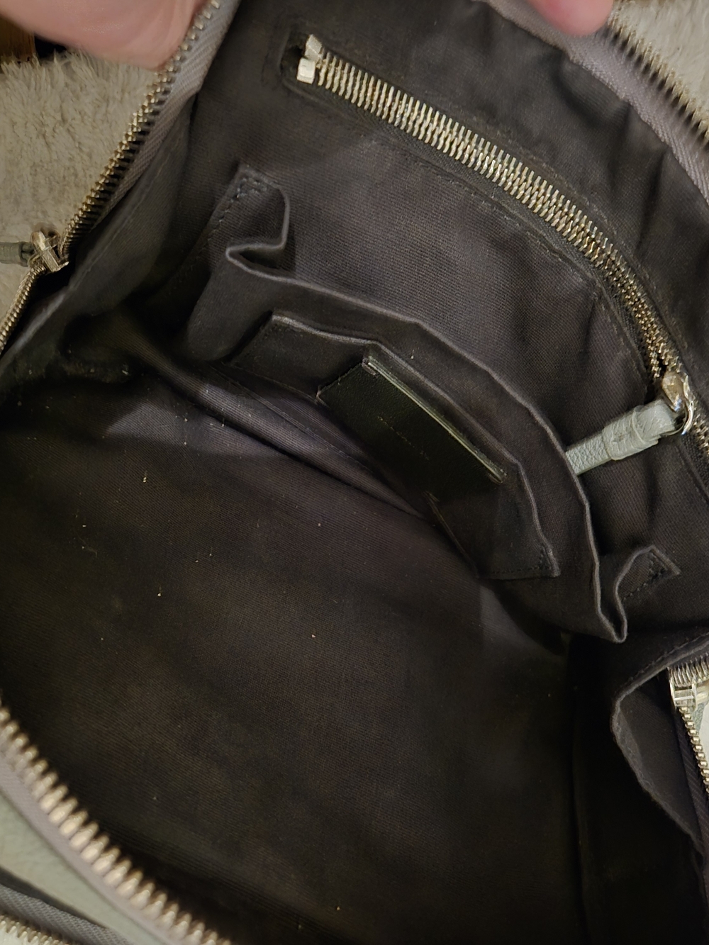 All Saints Women's Leather Crossbody Bag in Dove Gray allsaints - Picture 5 of 5